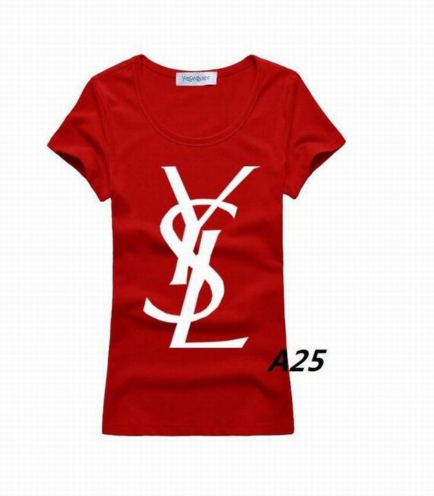 YSL short round collar T woman S-XL-165